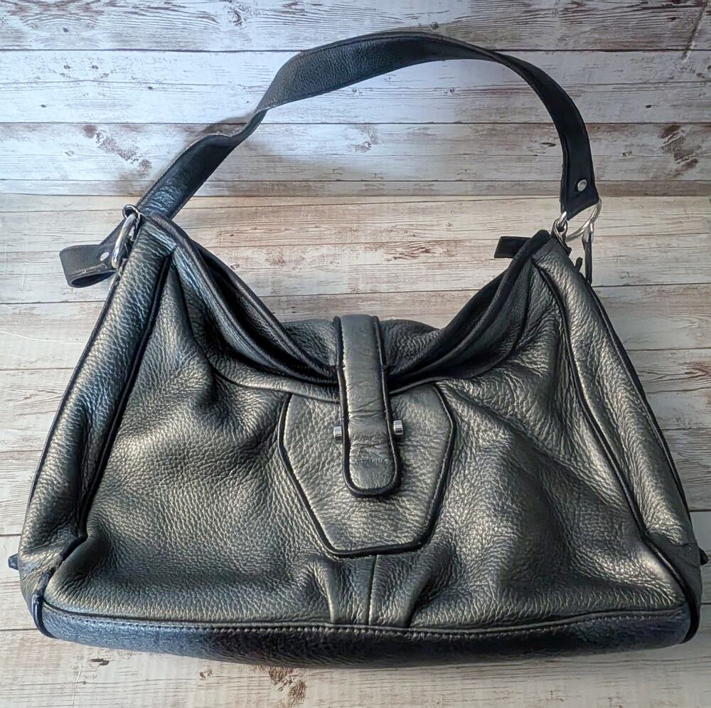 Perlina Shoulder Bag - Dark Metallic Grey - Fair Condition